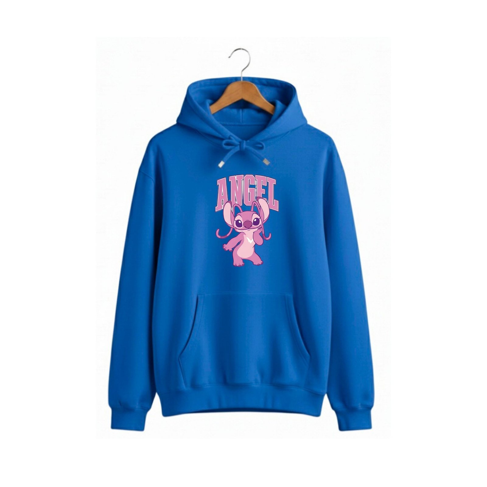 Z’YAVOLX Premium Cotton angel and lilo designs Hoodie For Women Navy Blue
