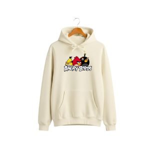 Z’YAVOLX Premium Angry Birds Hoodie For Women Off White