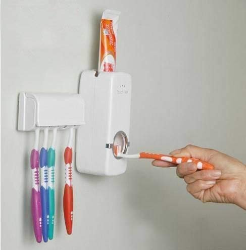Toothbrush Holder and Toothpaste Dispenser Hands Free for Family Washroom| Toothbrush Holder | Bathroom Organizer - Image 4