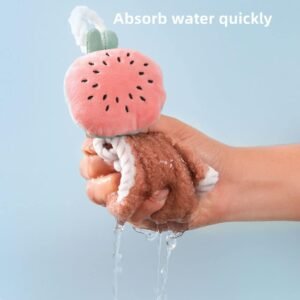 Alternative view of Hand Towel for Kitchen - Highly Absorbent Ultra Soft Thick Coral Fleece