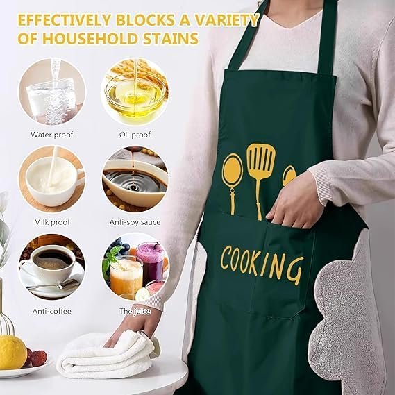 MILENZO Premium Oxford Cloth Kitchen Apron – Waterproof, Oilproof, Adjustable & Mickey Pattern - Image 2
