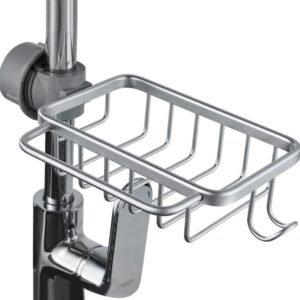 Stainless Steel Faucet Rack – Kitchen Sink Organizer Holder for Sponge, Soap & Cleaning Tools
