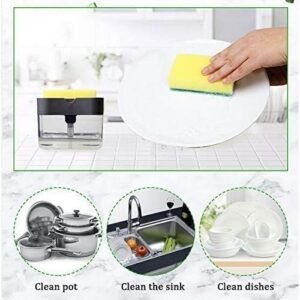 Alternative view of 2-in-1 Soap Dispenser with Sponge Holder for Kitchen Sink