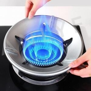 Energy Saving Gas Stove Cover Windproof Disk Heat Insulation Non-Slip Iron Stove Rack (2pics set)