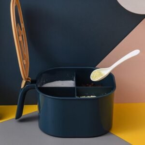 Alternative view of Plastic 4-Section Fancy Masala Box – Lightweight and Durable Design with Smooth Mechanism for Convenient Spice Storage