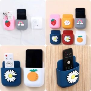 Alternative view of ABS Cartoon Wall Mounted Air Conditioner TV Remote Mobile Stationery Storage Box Phone Charging Box Organizer