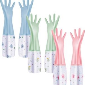 Alternative view of Multicolor Silicone Dishwashing Gloves: Heat-Resistant Grip for Kitchen Cleaning