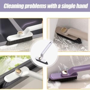 Multi-Function Rotating Crevice Cleaning Brush,Hard Bristle Crevice Cleaning Brush