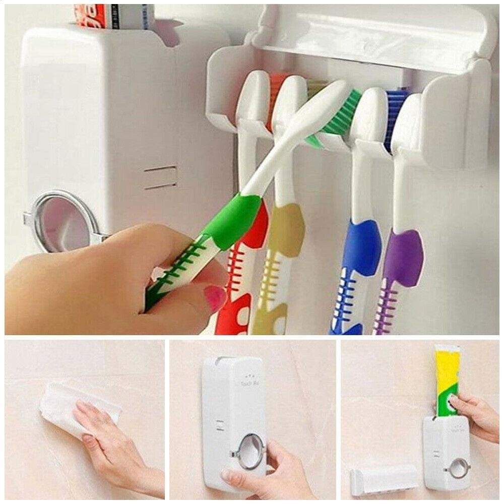Toothbrush Holder and Toothpaste Dispenser Hands Free for Family Washroom| Toothbrush Holder | Bathroom Organizer - Image 2