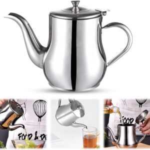 Alternative view of Stainless Steel Oil Bottle with Large Capacity – Oil Pot, Soy Sauce, Vinegar Container