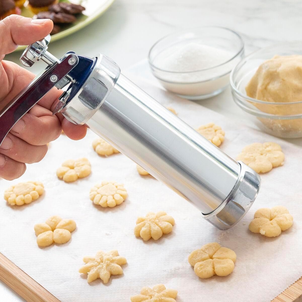 Stainless Steel Biscuit Press - Cookie & Pastry Maker - Image 4