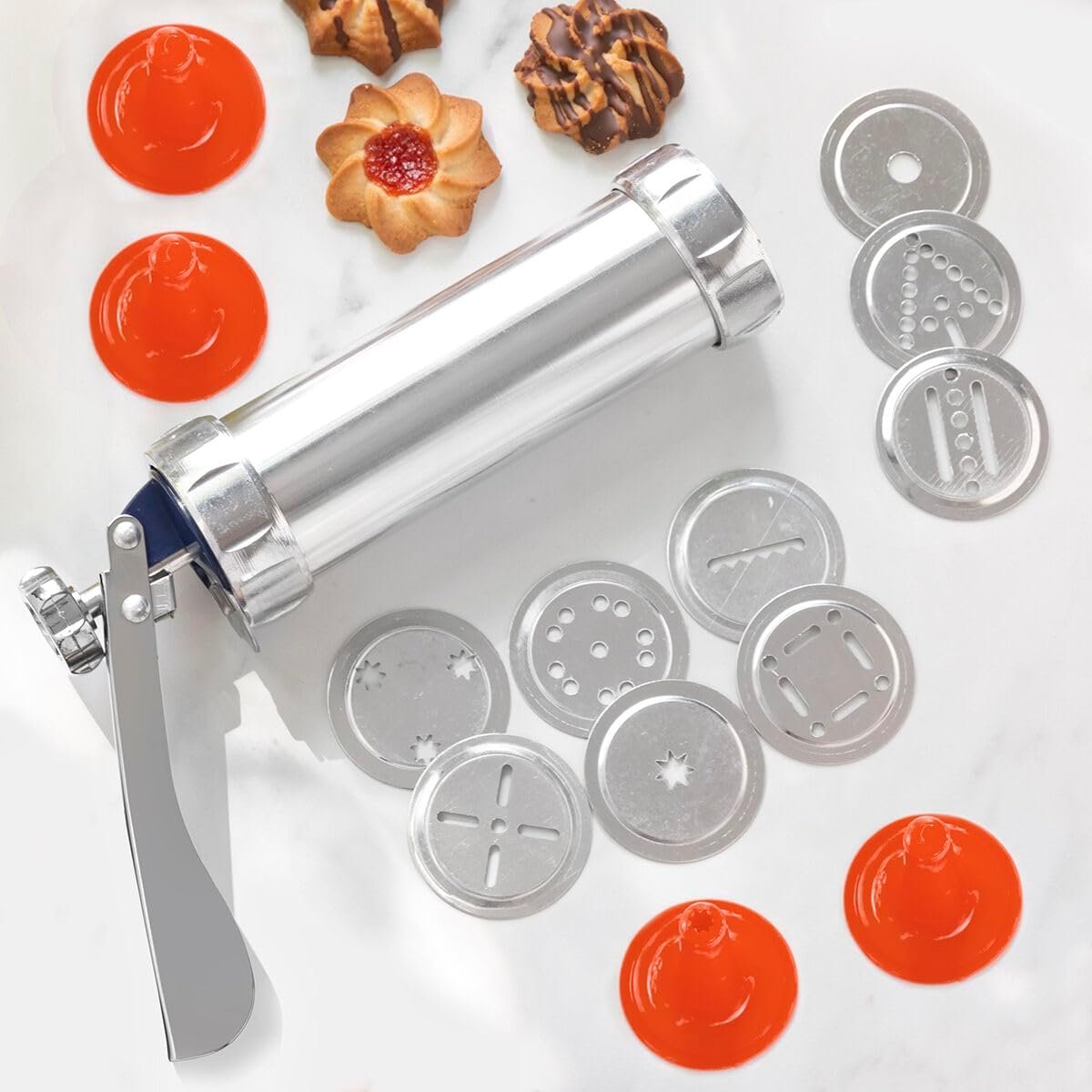 Stainless Steel Biscuit Press - Cookie & Pastry Maker - Image 2