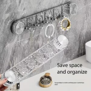Alternative view of 5 in 1 Hook Transparent Organizer for Bathroom, Kitchen & Office