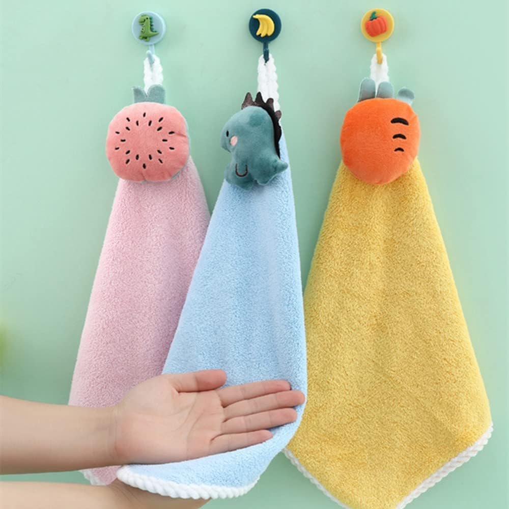Hand Towel for Kitchen - Highly Absorbent Ultra Soft Thick Coral Fleece - Image 4