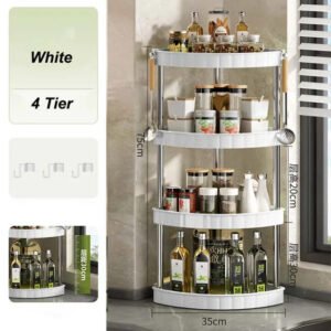 4 Layer Corner Trolly Rack Multifunctional Corner Storage Rack