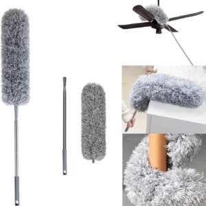 Alternative view of Microfiber Duster with  Extension Pole: Bendable, Washable & Scratch-Resistant for High Ceilings, Roofs & Fans