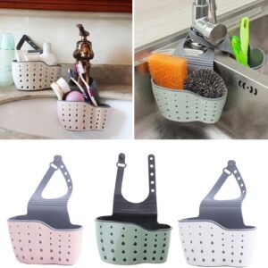 Alternative view of Kitchen Sink Sponge Holder Drain Basket Hanging Strainer Organizer Storage