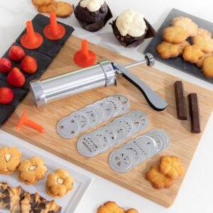 Stainless Steel Biscuit Press - Cookie & Pastry Maker