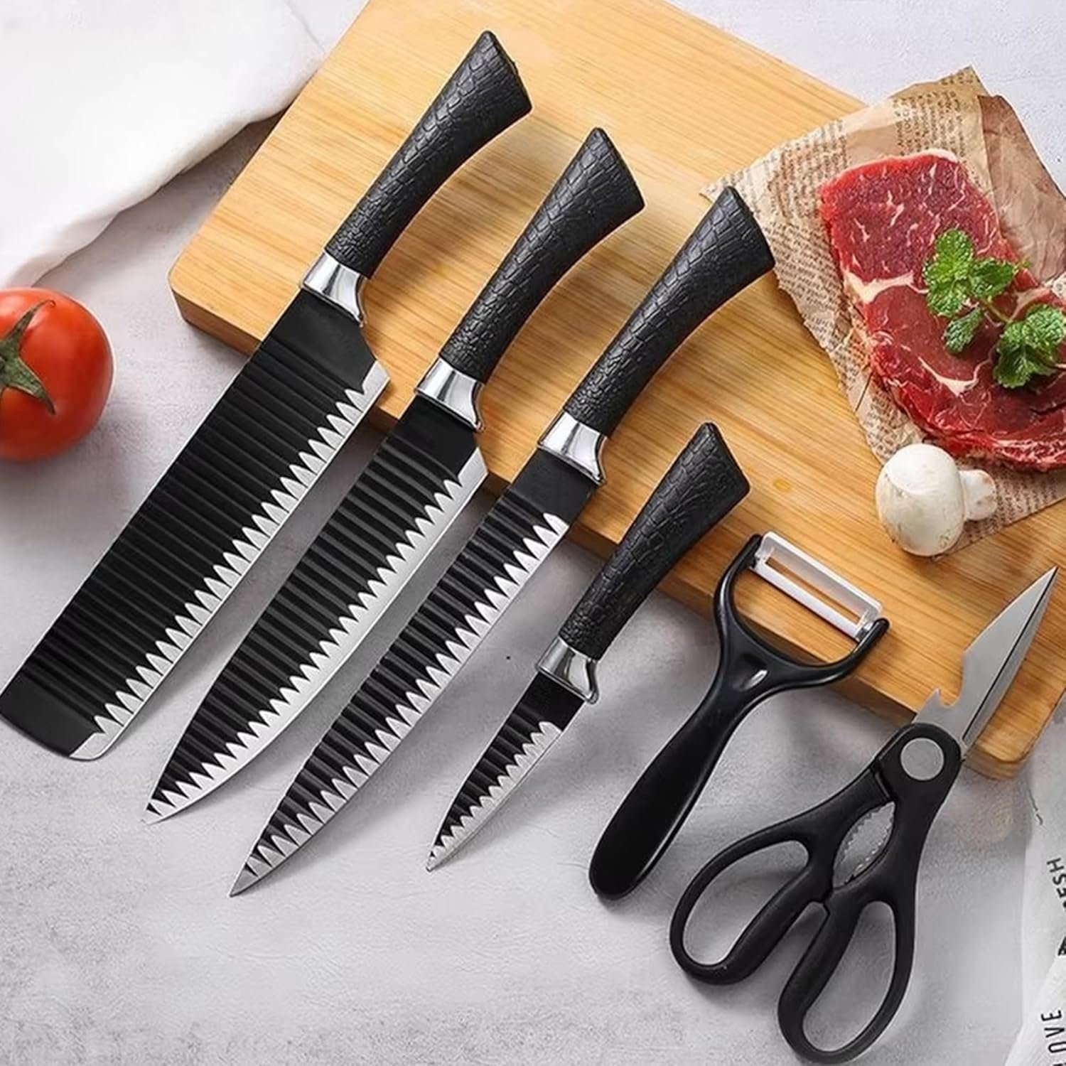 Zepter 6-Pcs Non-Stick Stainless Steel Kitchen knife Set - Image 3