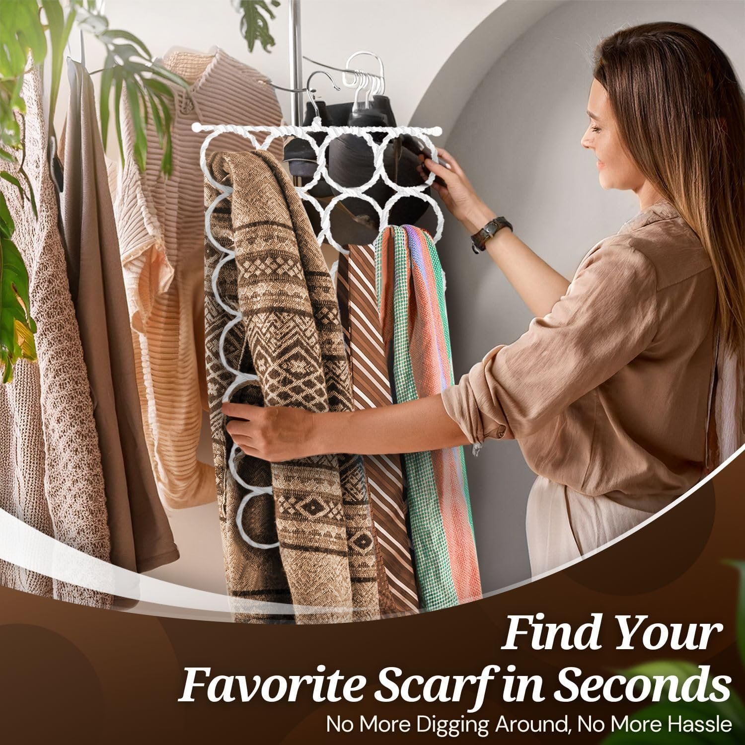 Multi Color Cotton Hijab Hanger for Women