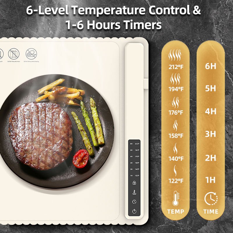 Rollable Silicone Food Warming Mat - Fast Heating & Space-Saving Electric Tray - Image 7